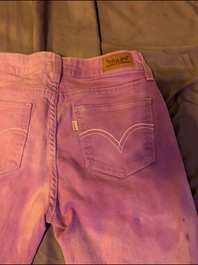Levi's Women's Pink Skinny Jeans with Signature Back Pockets